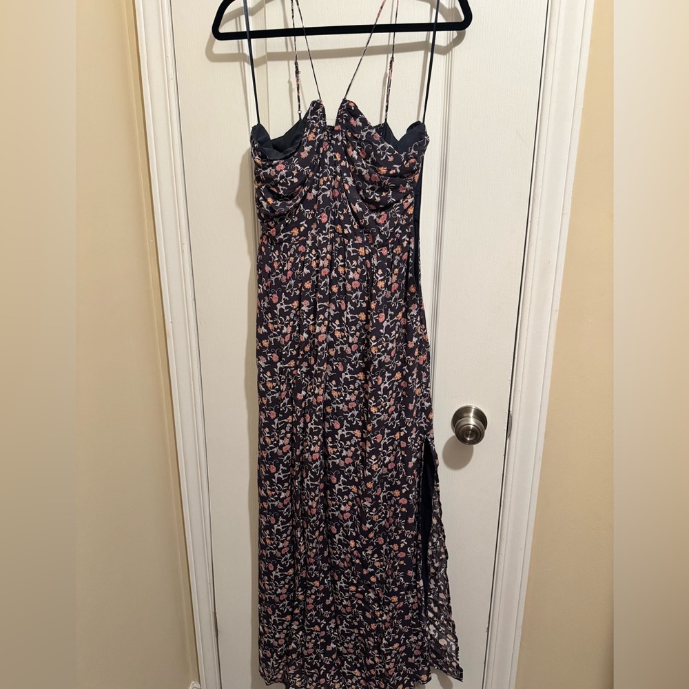 Gentle Fawn Dark Blue Floral Maxi Dress